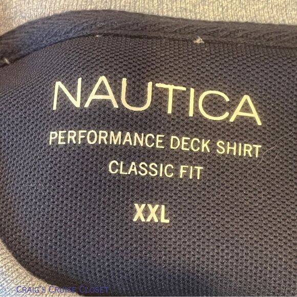 Nautica Gray Polo Shirt Classic Design Short Sleeves XXL - Picture 3 of 9